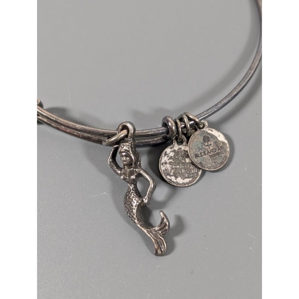 Alex and Ani Silver Tone Mermaid Charm‎ Bracelet Stacking